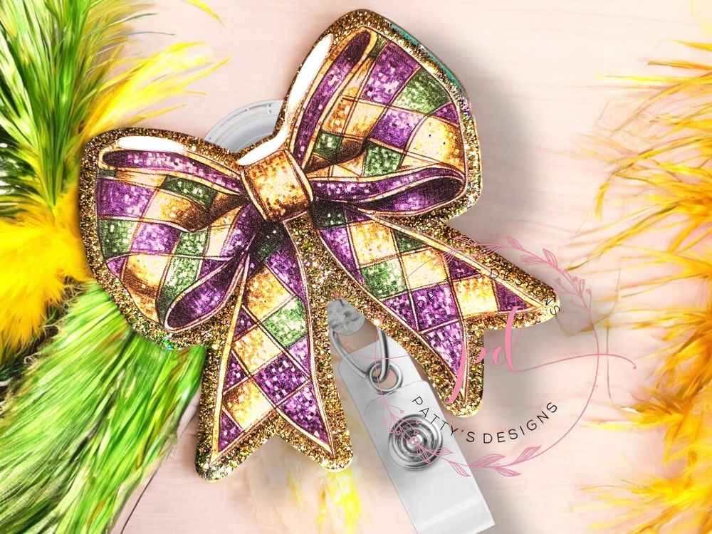 Mardi Gras Bow Badge Reel