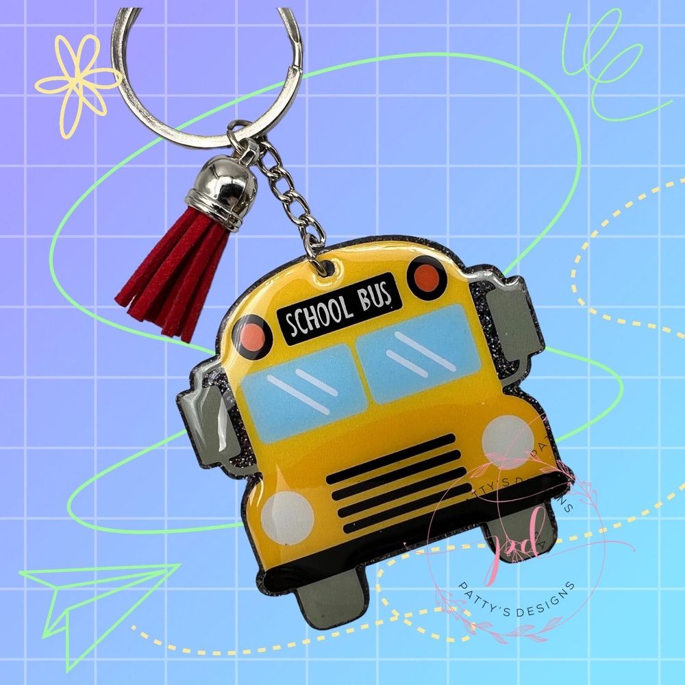 School Bus Keychain