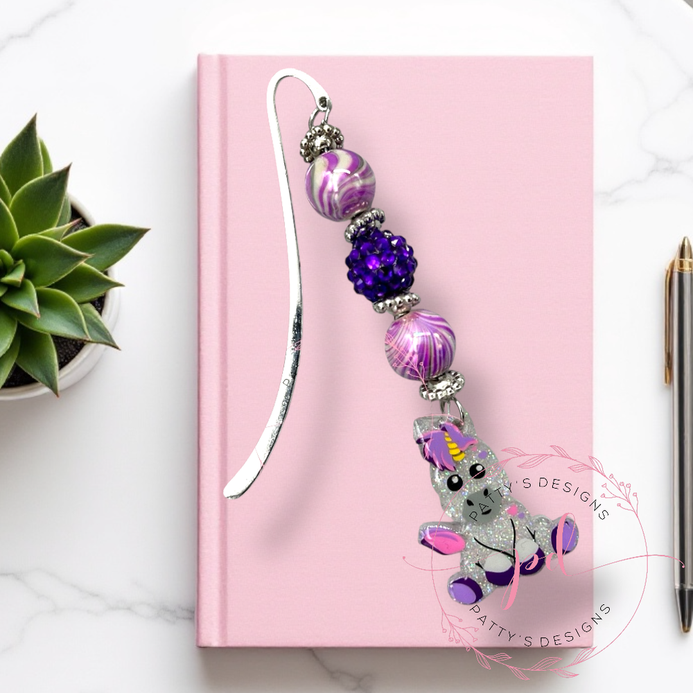 Unicorn Beaded Bookmark